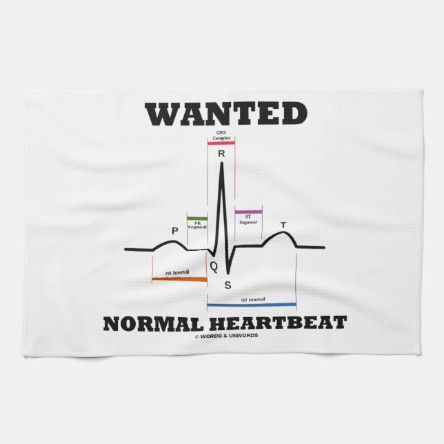 Gewolltes normales Hearbeat (ECG/EKG Handtuch (Horizontal)