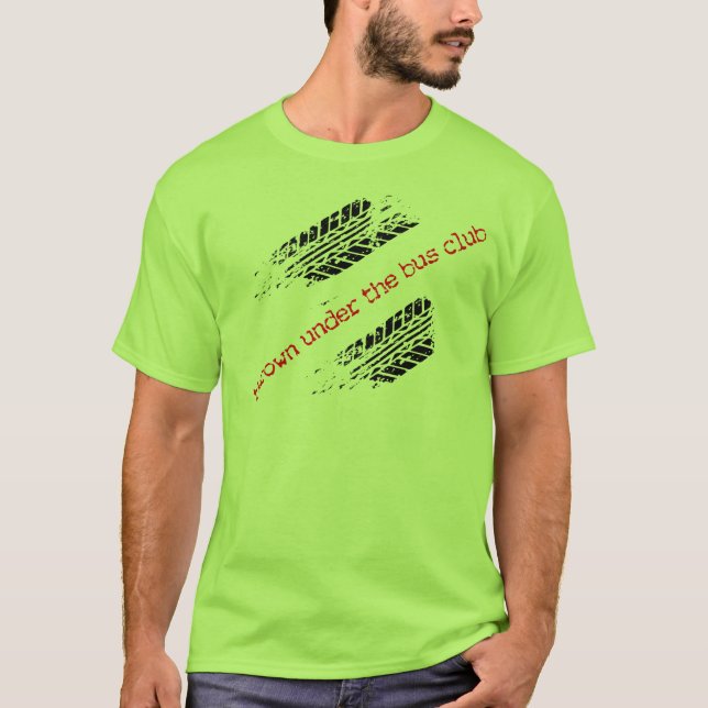 Geworfen unter den Bus-Verein-T - Shirt (2 Seiten) (Vorderseite)