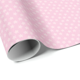 Geworfene rosa Sterne Geschenkpapier