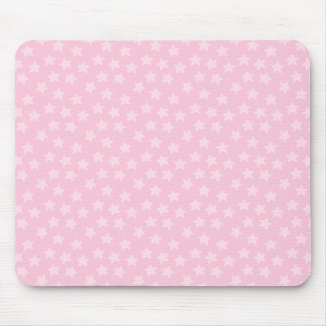 Geworfene rosa Sterne Mousepad (Vorne)