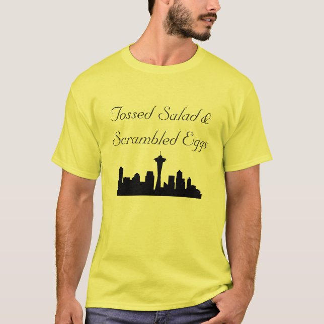Geworfener Salat und durcheinandergemischte Ei-T - T-Shirt (Vorderseite)