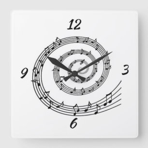 Gewundene Anmerkungs-Wanduhr Quadratische Wanduhr