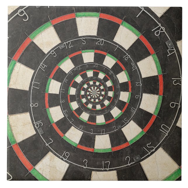 Gewundene Dartscheibe Droste Fliese (Vorderseite)