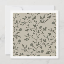 Gewundene Florale Sanfte Erdige Botanische Karte