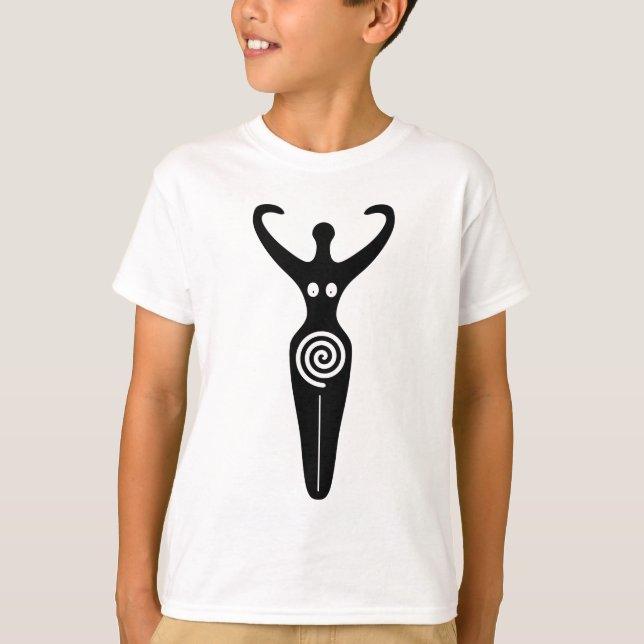 Gewundene Göttin T-Shirt (Vorderseite)