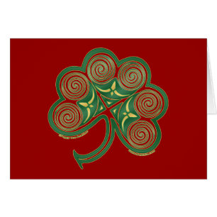 Gewundene Kleeblatt-Weihnachtskarte