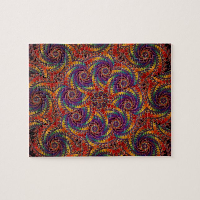 Gewundene Kraken-psychedelische Puzzle (Horizontal)