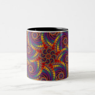 Gewundene Kraken-psychedelische Zweifarbige Tasse