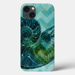 Gewundene Türkis-Tritonshorn-Muschel iPhone 13 Hülle