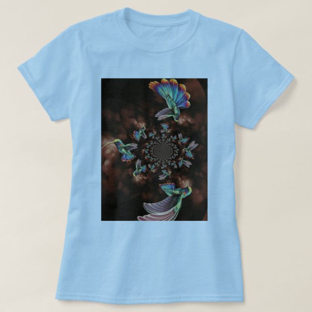 Gewundener Kolibri-T - Shirt (Design vorne)