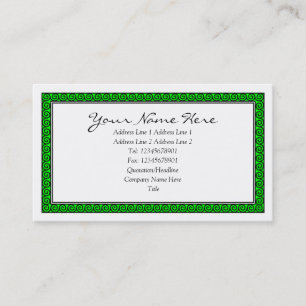 Gewundenes gerahmtes - Grün Visitenkarte