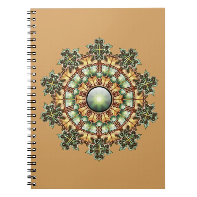 Gewundenes Notizbuch der Mandala #1 Notizblock (Vorderseite)
