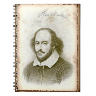 Gewundenes Notizbuch Shakespeare Notizblock