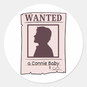 Gewünscht: Ein Connie Bby Poster Design Beliebt Runder Aufkleber