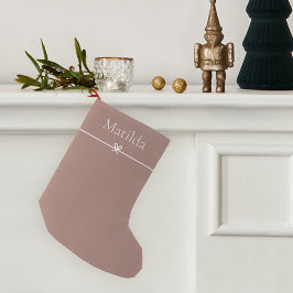 Gewürz | Einfache Minimalistische Bogen Personalis Kleiner Weihnachtsstrumpf