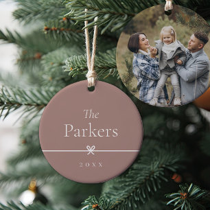 Gewürz   Einfaches Minimal Bow-Foto Keramik Ornament