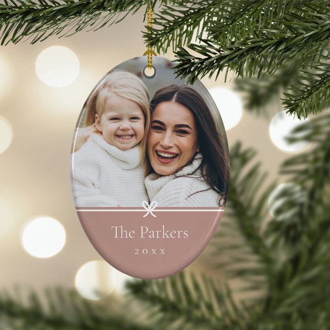 Gewürz | Einfaches Minimal Bow-Foto Keramik Ornament (Von Creator hochgeladen)