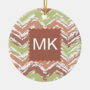 Gewürz-Gekritzel-Zickzack Zickzack Keramikornament