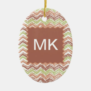 Gewürz-Gekritzel-Zickzack Zickzack Keramikornament