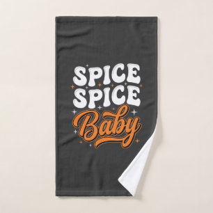 Gewürz Gewürz Baby Halloween Retro-Typografie-Desi Handtuch
