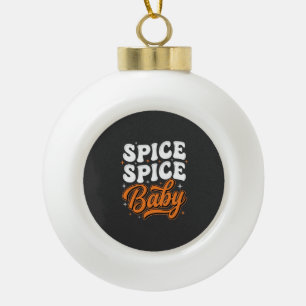 Gewürz Gewürz Baby Halloween Retro-Typografie-Desi Keramik Kugel-Ornament