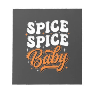 Gewürz Gewürz Baby Halloween Retro-Typografie-Desi Notizblock