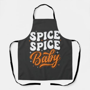 Gewürz Gewürz Baby Halloween Retro-Typografie-Desi Schürze