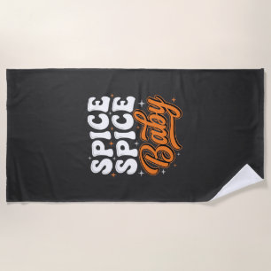Gewürz Gewürz Baby Halloween Retro-Typografie-Desi Strandtuch