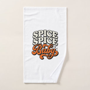 Gewürz Gewürz Baby Vintage Retro-Typografie-Shirt Handtuch