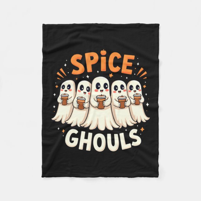 Gewürz Ghule Halloween Geist Kürbis Fleecedecke (Vorderseite)
