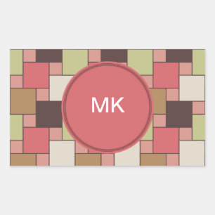 Gewürz-Kabinett geometrisch Rechteckiger Aufkleber