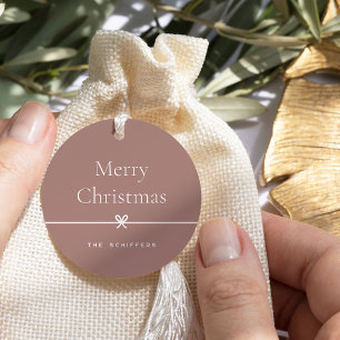 Gewürz Modern Bow Einfache Minimale Weihnachtsge Geschenkanhänger