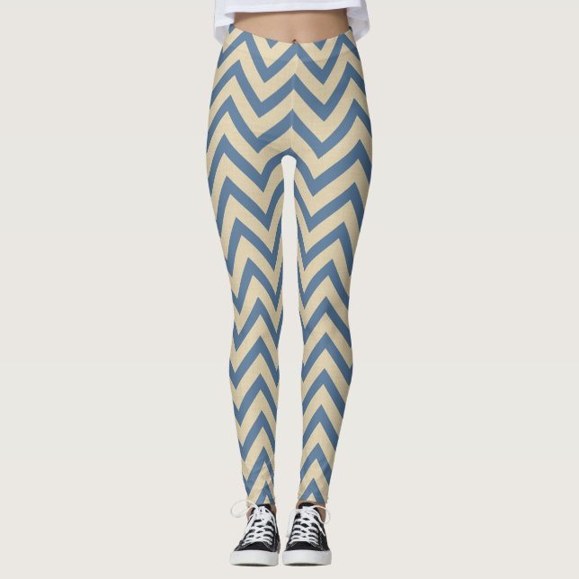 Gewürz-Stimmungs-Sparren Kaschmirs blaue Leggings (Vorderseite)