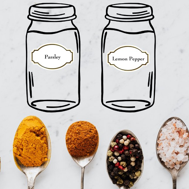 Gewürzbahn Wasserdicht Elegante Pantry Labels (Von Creator hochgeladen)