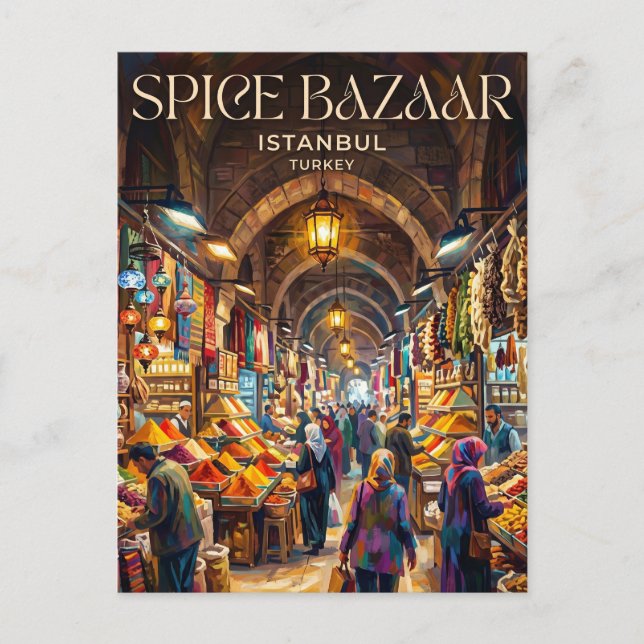 Gewürzbasar Türkei Postkarte (Vorderseite)
