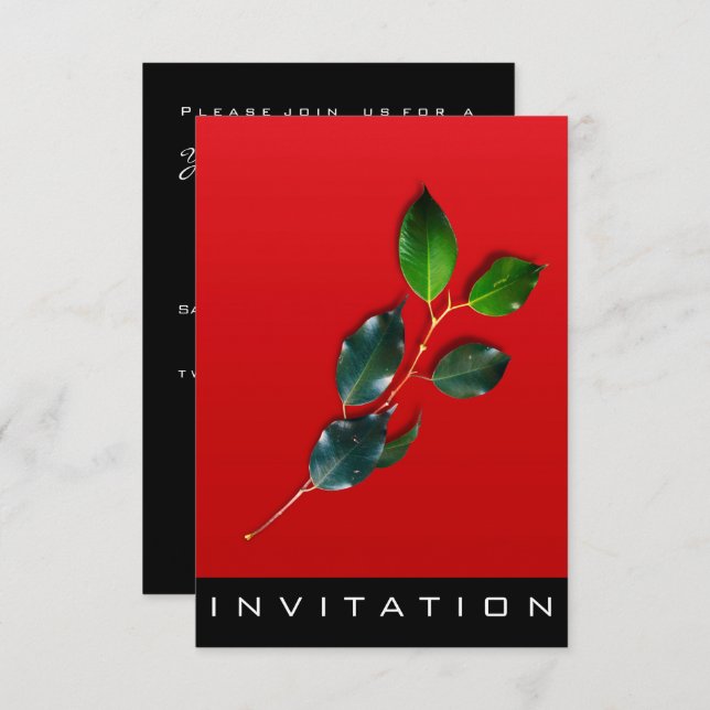 Gewürze Italienischer Koch Abendessen Haus Roter W Einladung (Vorne/Hinten)