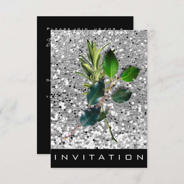 Gewürze Italienisches Koch Dinner House Silver Gli Einladung (Vorne/Hinten)