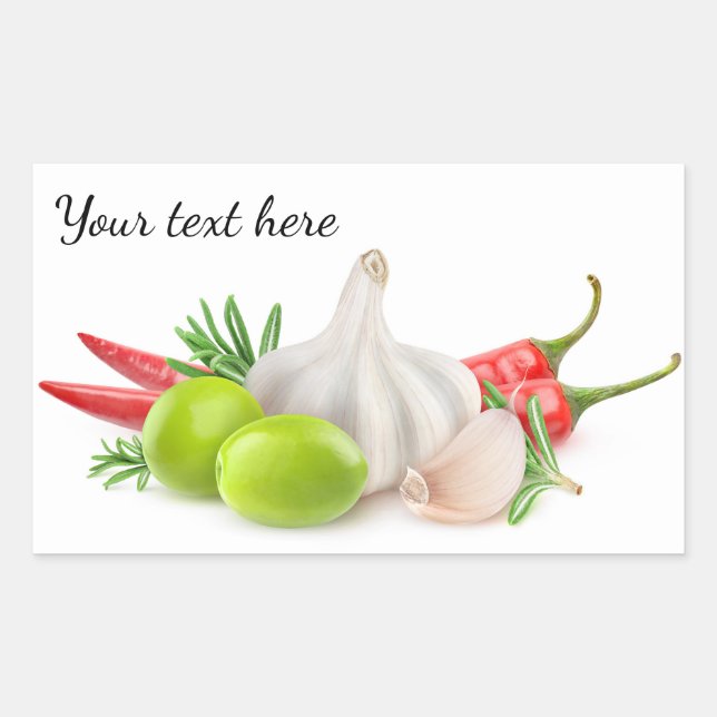Gewürze Rechteckiger Aufkleber (Vorderseite)