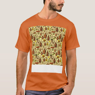 Gewürze Seamless Muster Seasoning Kräutern Jar Ind T-Shirt