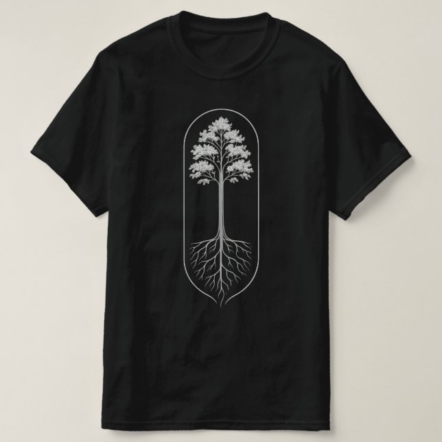 GEWURZELTER AUFSTIEG – Stärke Aus Der Natur T-Shirt (Design vorne)