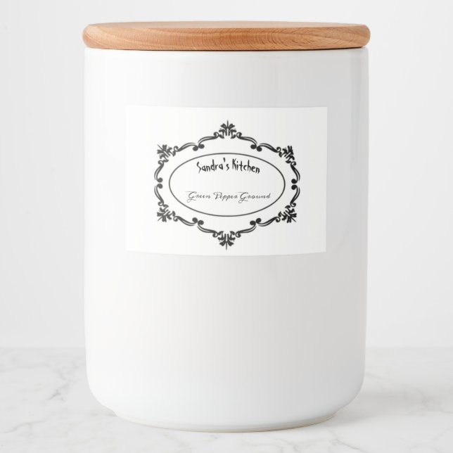 Gewürzetikett für Jar-Vintag Lebensmitteletikett (Vorderseite)