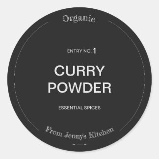 Gewürzetikett Name und Gewürz anpassen Runder Aufkleber