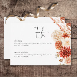 Gewürzfall Rost & Blush Boho Blumendetails Begleitkarte