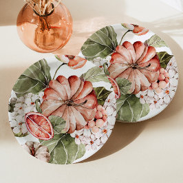 Gewürzkürbis eine kleine Kürbisdusche Pappteller