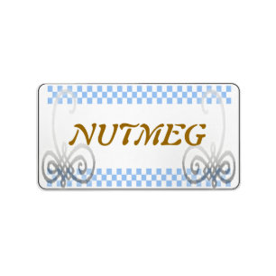 Gewürzmarke blau adressaufkleber