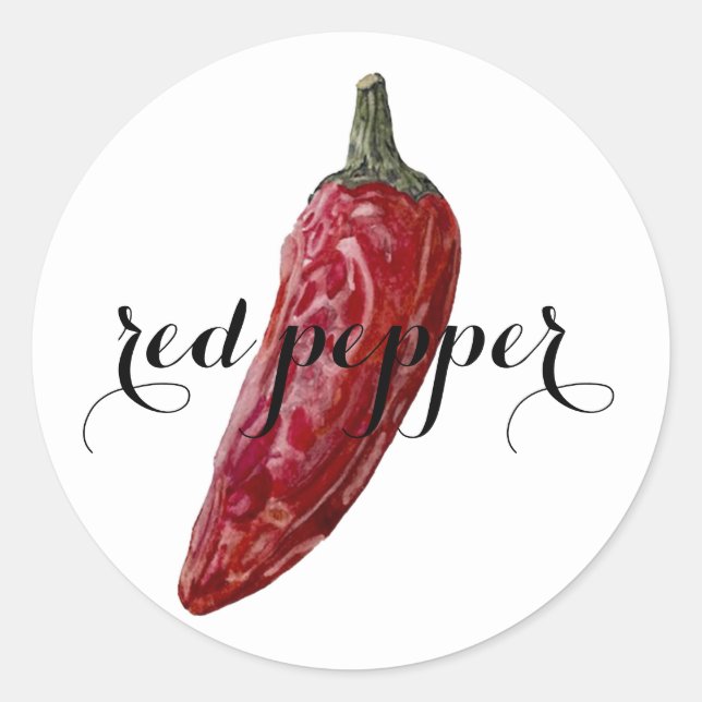 Gewürzmarke: Red Pepper Runder Aufkleber (Vorderseite)