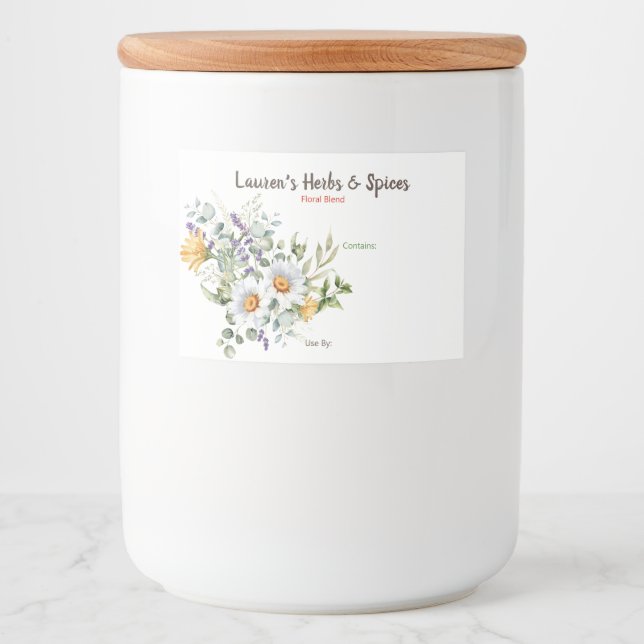 Gewürzmarken Lebensmitteletikett (Vorderseite)