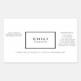 Gewürzmischung aus schwarzem und weißem Chili Rechteckiger Aufkleber