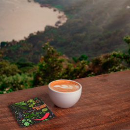 Gewürzmuster individuelle Name schwarz Rechteckiger Pappuntersetzer