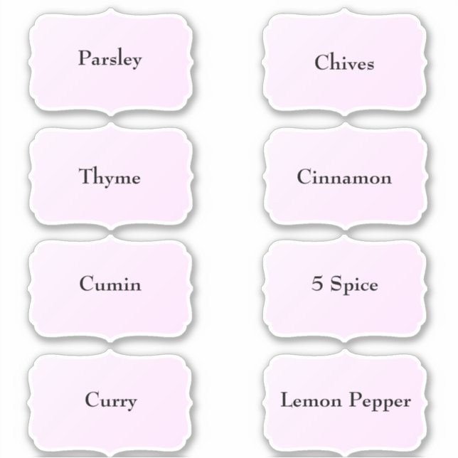 Gewürznacken Wasserdicht Elegante Black Pantry Lab Aufkleber (Vorderseite)